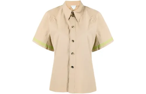 Bottega Veneta Shirts Women's Beige Pointed Collar Moderate Other