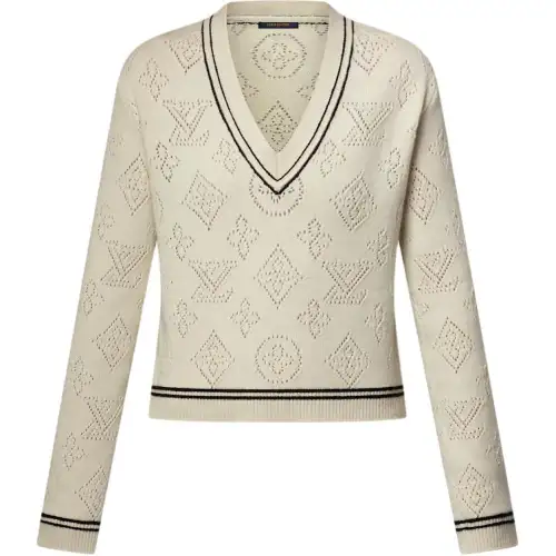 Lv Stripe Accent Pullover
