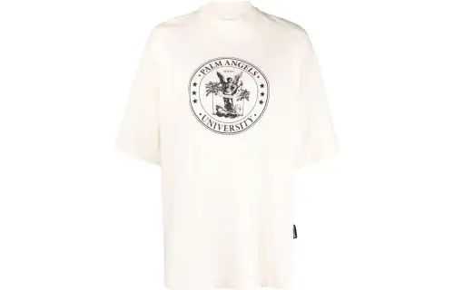 PALM ANGELS T Shirts Women's Ivory Crew Neck Moderate