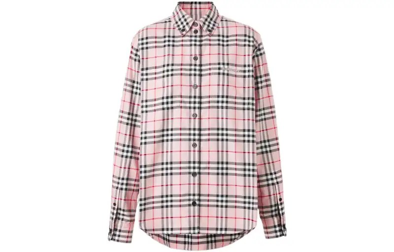 Burberry Shirts Women's Pink Lapel Moderate Other