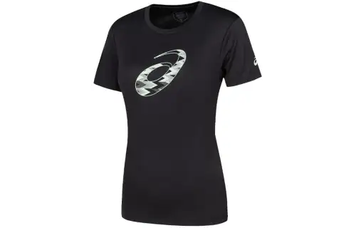 ASICS T Shirts Women's Black Crew Neck Moderate Other