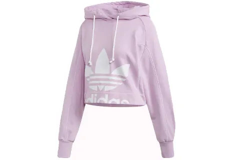Adidas Originals Sweatshirts Women's Light Purple Hooded Moderate Regular