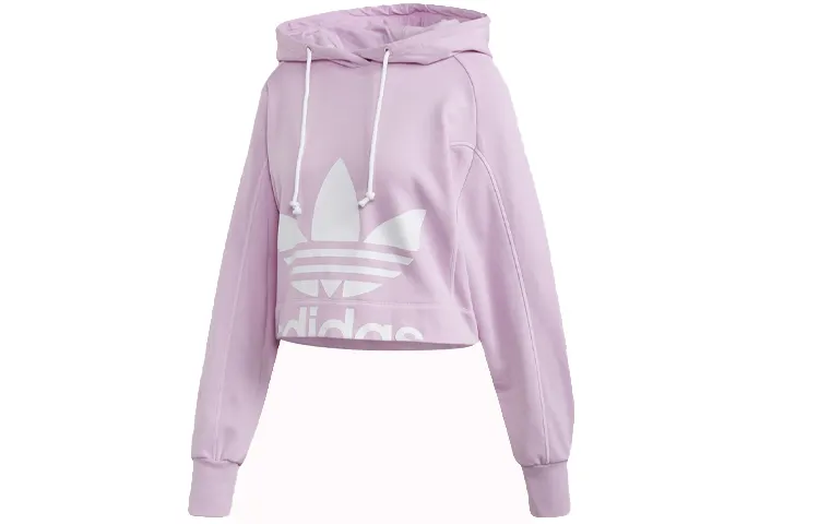 Adidas Originals Sweatshirts Women's Light Purple Hooded Moderate Regular