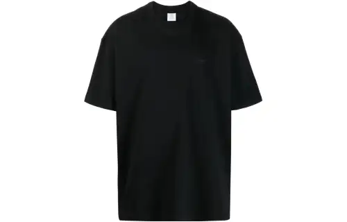 Vetements T Shirts Men's Black Crew Neck Straight Fit