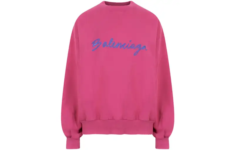Balenciaga FW22 Sweatshirt Loose Fit Women's Fuchsia