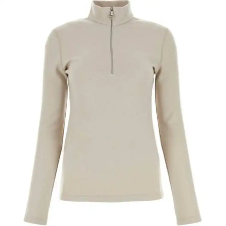 PRADA Hifh Neck Half Zipped Sweater