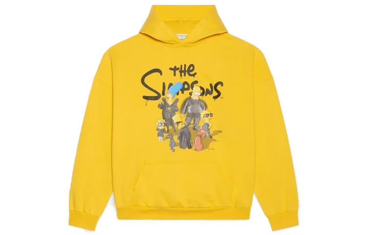 Balenciaga X The Simpsons Women'ss Wide Fit Hoodie Yellow