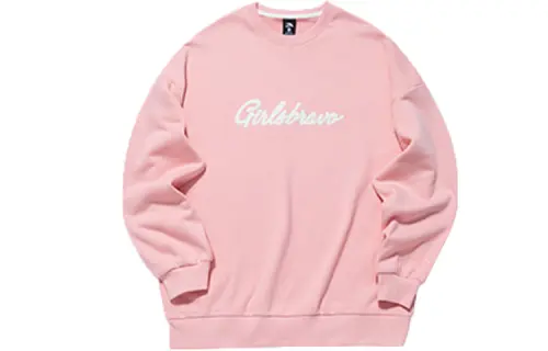 ANTA Life Collection Sweatshirts Women's Pink Crew Neck Moderate Regular