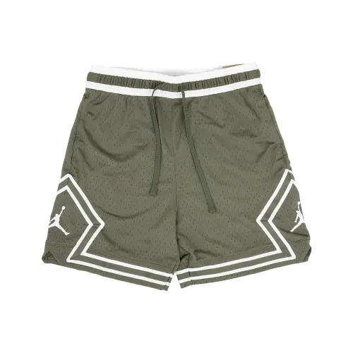 Jordan SportDri FIT Diamond FW24 Casual Shorts Men's Medium Olive Green/White