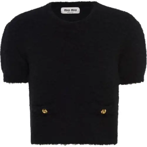 【Previous Season】bouclé knitted cropped top