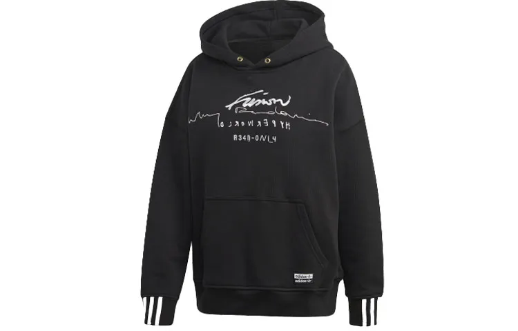 Adidas Originals Sweatshirts Women's Black Hooded Moderate Regular