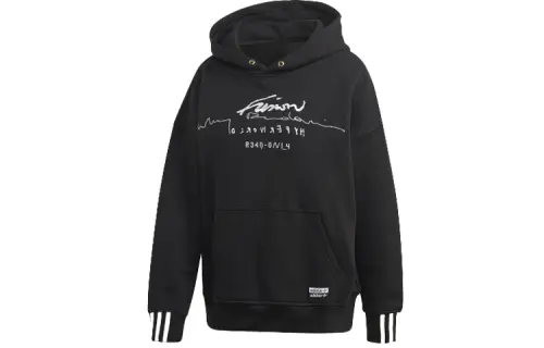 Adidas Originals Sweatshirts Women's Black Hooded Moderate Regular