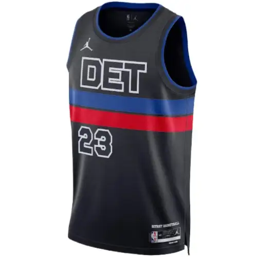 NBA Detroit Pistons Jordan Jaden Ivey Statement version comfortable, breathable, sweat-wicking sleeveless basketball vest, same style for men and women, blue