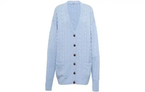 MIU MIU SS22 Cashmere Sweater Women's Blue