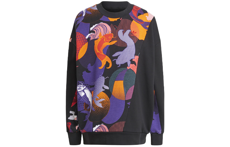 Женская кофта adidas originals CNY Crew (черная) — фото 1