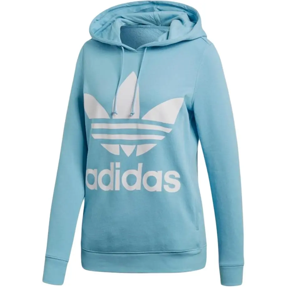 Adidas Originals Sweatshirts Women's Clear Blue Hooded Moderate Regular