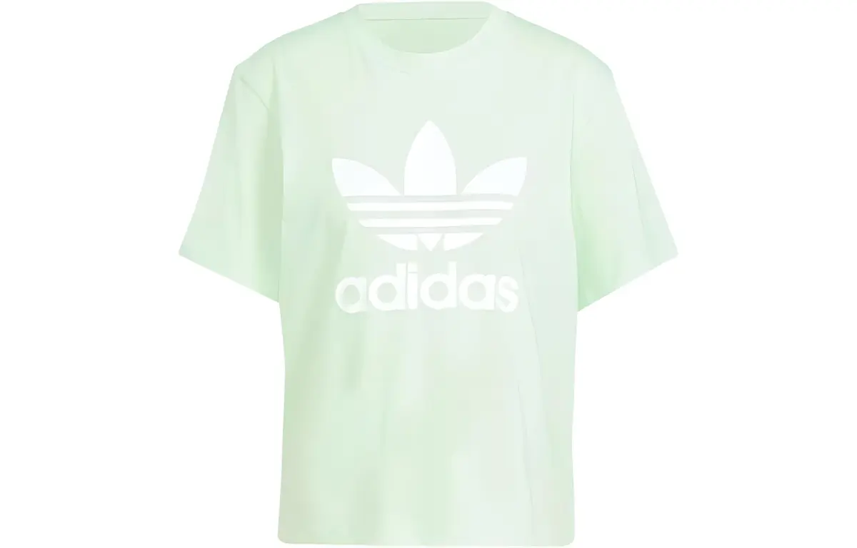 Adidas Originals Drop Shoulder Sleeve T Shirt Women's Light Green