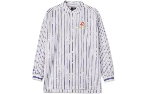 Converse Shirts Women's Blue Lapel Moderate Shirt
