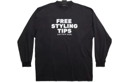 Balenciaga T Shirt Loose Fit Women's Black