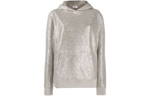 SAINT LAURENT Sweatshirts Women's Silver Hooded Moderate Regular