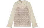 GUCCI Lovelight Lace Cardigan Beige