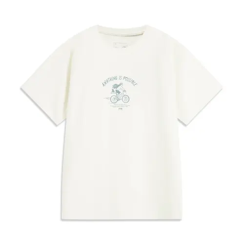 Li Ning Sports Life Collection T Shirt Women's Ecru