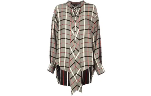 Balenciaga Shirts Women's White Lapel Moderate Shirt