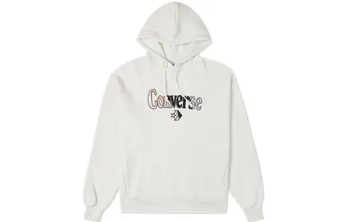 Converse Sweatshirts Women's White Hooded Thickened Regular
