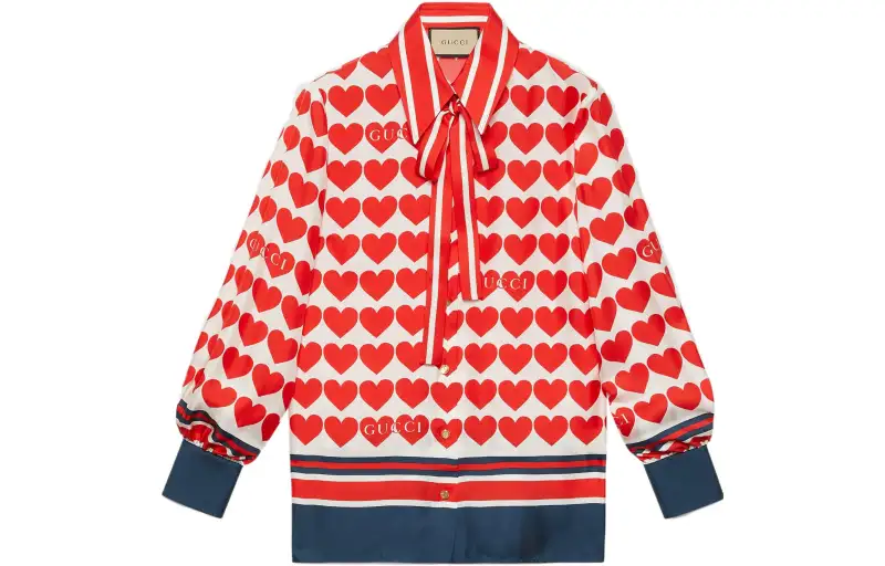 GUCCI Love Parade Collection Dsm Exclusive SS22 Shirt Women's Red