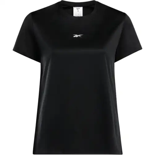 Reebok T Shirts Women's Black Crew Neck Moderate Straight Fit