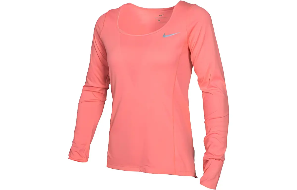 Nike T-Shirts Women's Pink Crew Neck Moderate Straight Fit