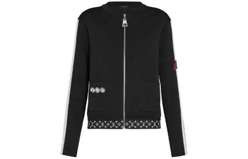 LOUIS VUITTON Stripes Knitwear Women's Black
