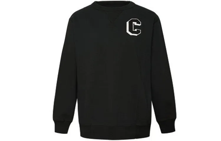 Converse Sweatshirts Women's Black Crew Neck Moderate Regular