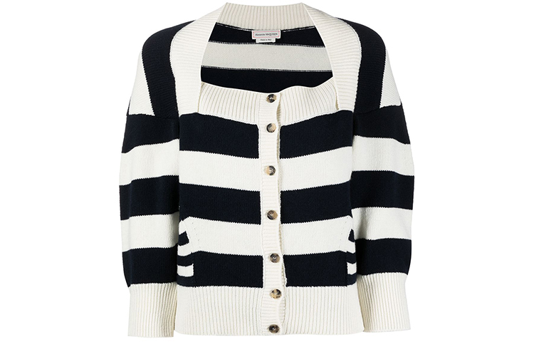 Женский джемпер Alexander McQueen Striped (белый)