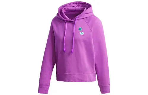 Adidas Originals Sweatshirts Women's Purple Hooded Moderate Regular