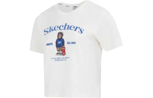 Skechers T Shirts Women's Crew Neck Moderate Straight Fit