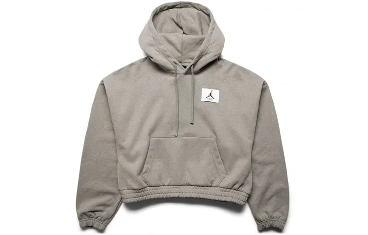 Jordan Sweatshirts Women's Gray Hooded Moderate Regular