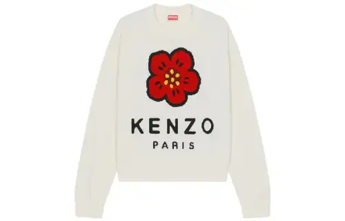 KENZO X Nigo Boke Flower Marino Wool Jumper Off White