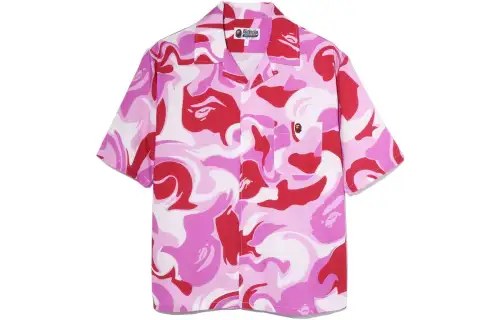 A BATHING APE Shirts Women's Cuban Collar Moderate