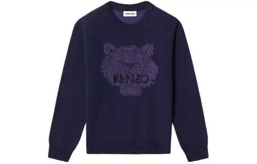KENZO Sweatshirts Women's Marine Blue Crew Neck Moderate Regular