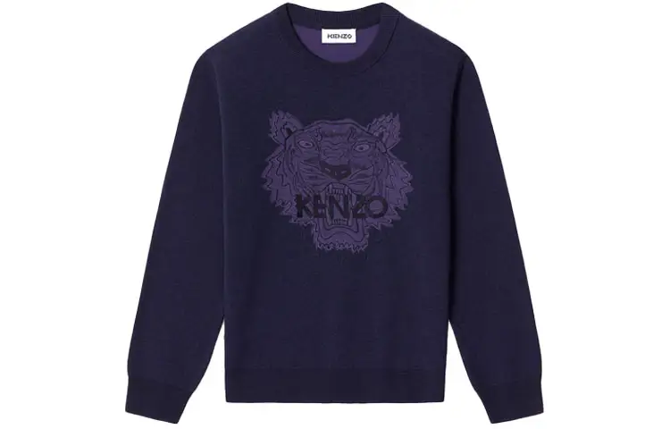 KENZO Sweatshirts Women's Marine Blue Crew Neck Moderate Regular