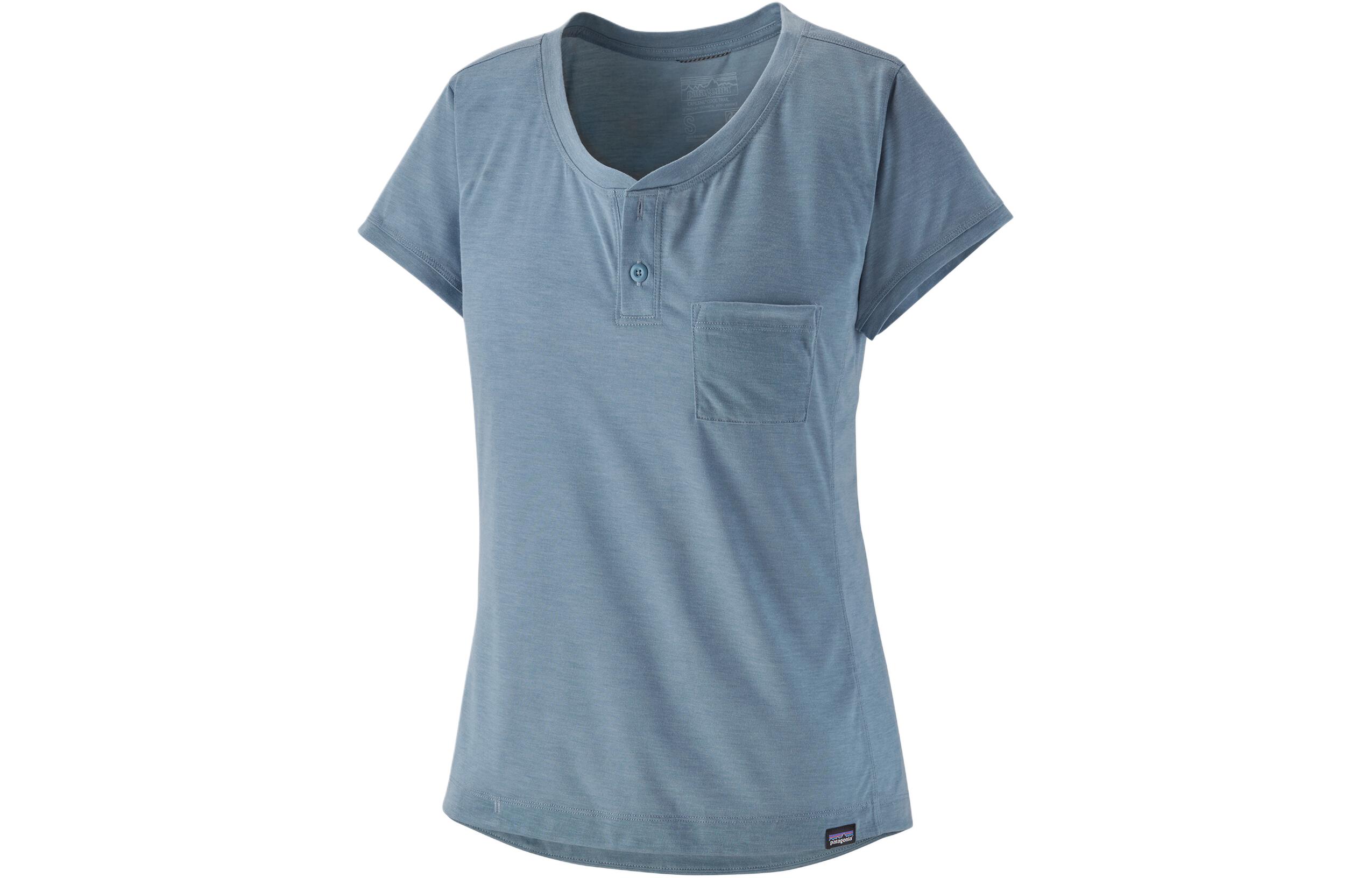 Patagonia Patagonia Capilene Cap Cool Trail C1 Series Bike Henley solid color cycling quick-drying moisture-absorbent short-sleeved T-shirt women's