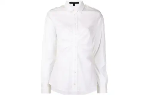 ruched cotton shirt