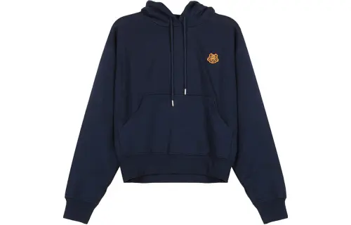 Kenzo tiger patch cotton hoodie