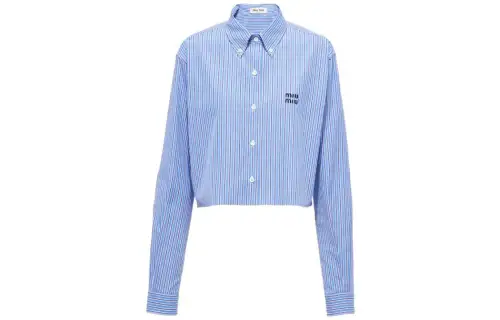 【Previous Season】striped cropped shirt