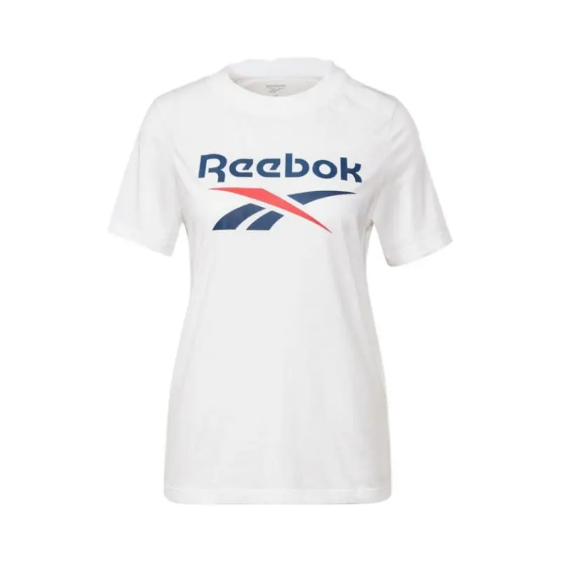 Reebok T Shirts Women's White Crew Neck Moderate Straight Fit