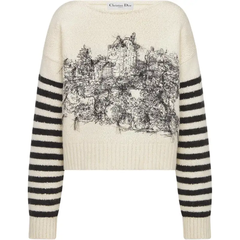 DIOR FW24 Sweater Women's Black White