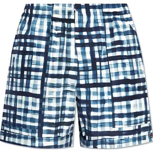 Bottega Veneta Plaid Pattern Shorts