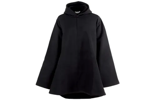 Balenciaga Sweatshirts Women's Black Hooded Moderate Regular