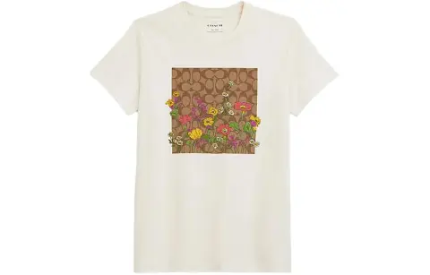 COACH SS24 Regular Sleeve T Shirt Women's White